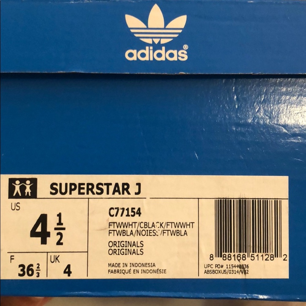 ADIDAS SUPERSTAR BW SIZE 4.5Y